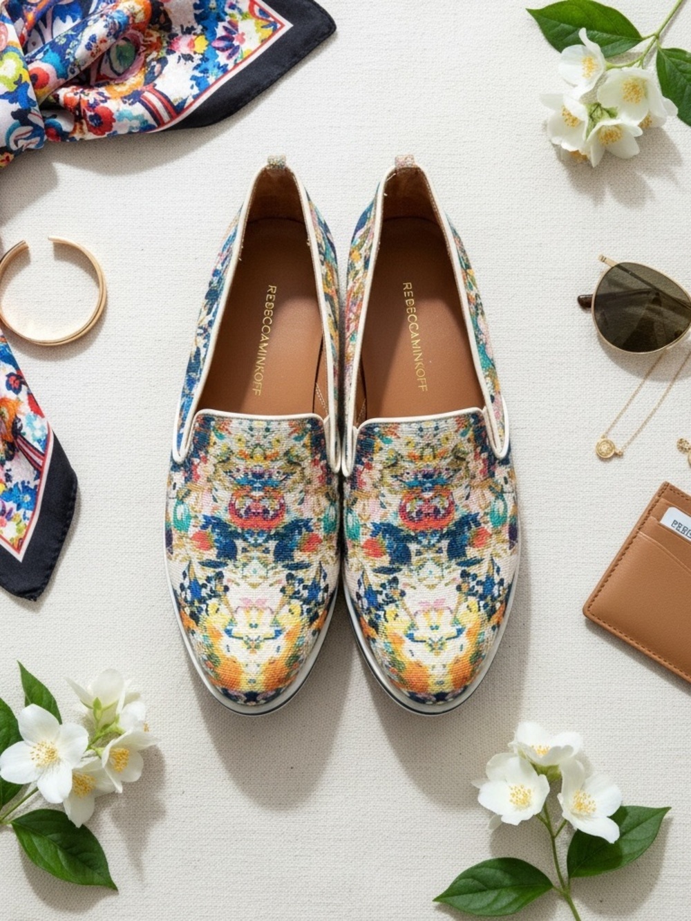 Rebecca Minkoff Multicolor Floral Slip-On Loafers | EUC | Size 5.5